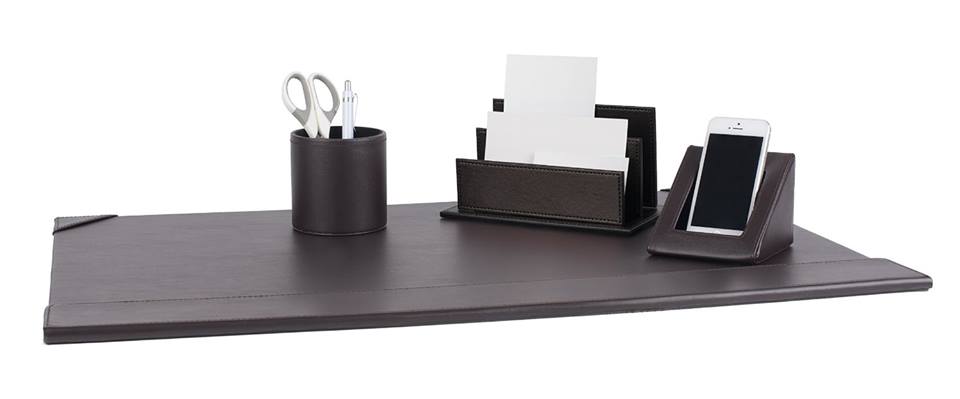 Desk Set Black 4 Pieces